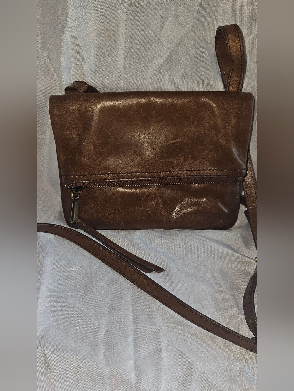HOBO Soft Brown Leather Crossbody Bag